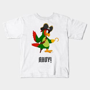 Ahoy! A Pirate's Parrot Kids T-Shirt